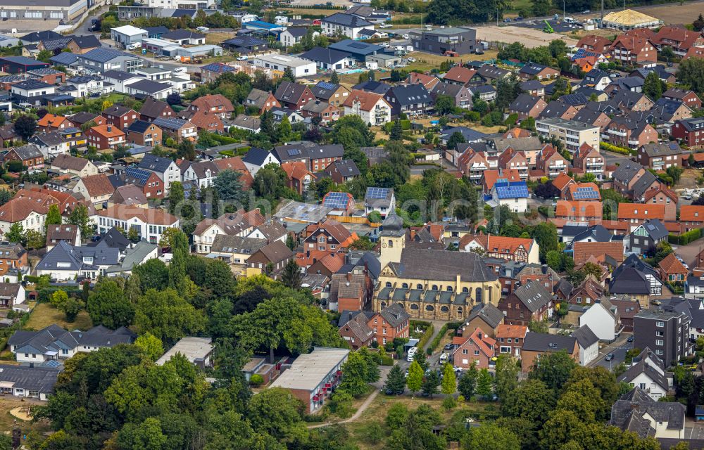 Aerial photograph Bork - Town View of the streets and houses of the residential areas in Bork in the state North Rhine-Westphalia, Germany