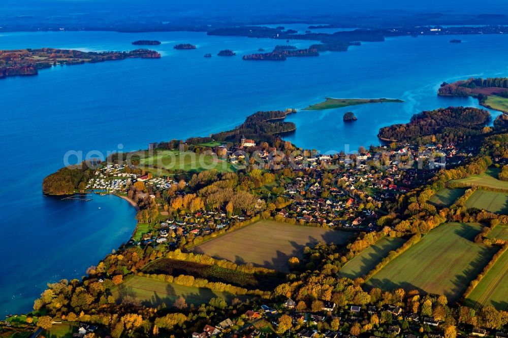 Bosau from the bird's eye view: Bosau am Ploener See in the state Schleswig-Holstein, Germanyny