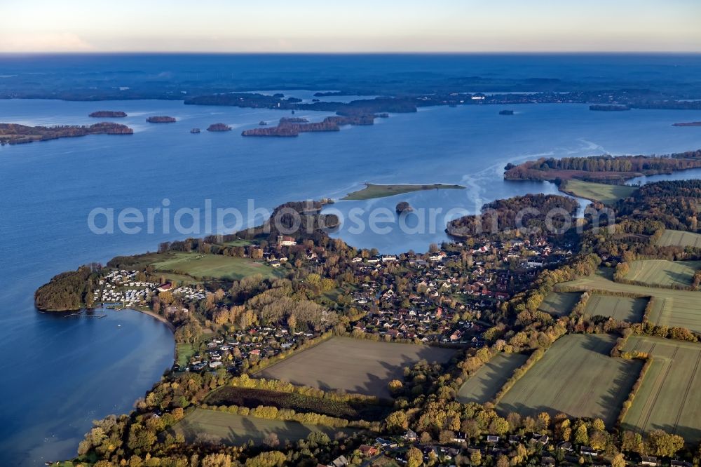 Bosau from above - Bosau am Ploener See in the state Schleswig-Holstein, Germanyny