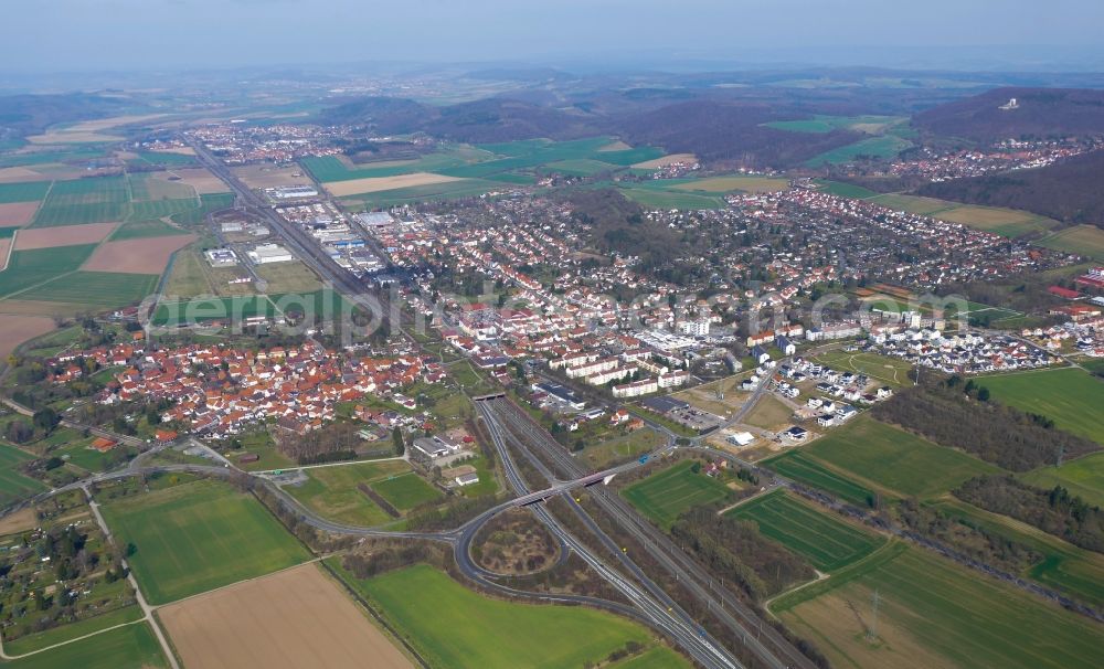 Bovenden from above - City view of Bovenden in the district Hannover Metropolitan Area in Bovenden in the state Lower Saxony