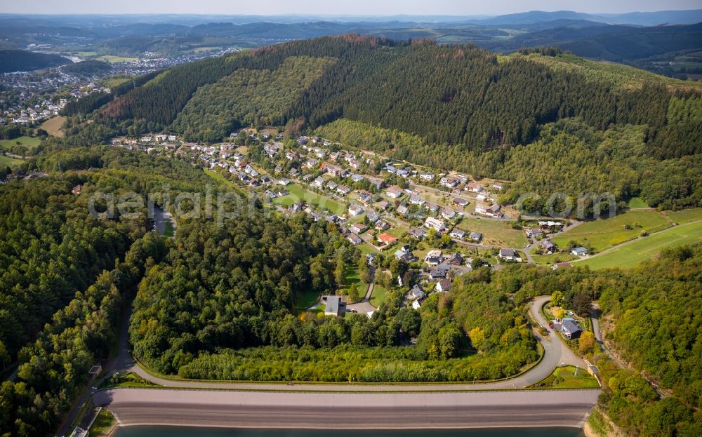 Brauersdorf from above - Town View of the streets and houses of the residential areas in Brauersdorf in the state North Rhine-Westphalia, Germany