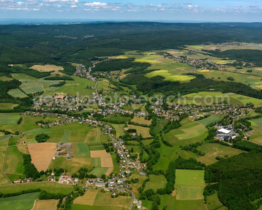 Brücken from the bird's eye view: District view of Bruecken in the state Rhineland-Palatinate