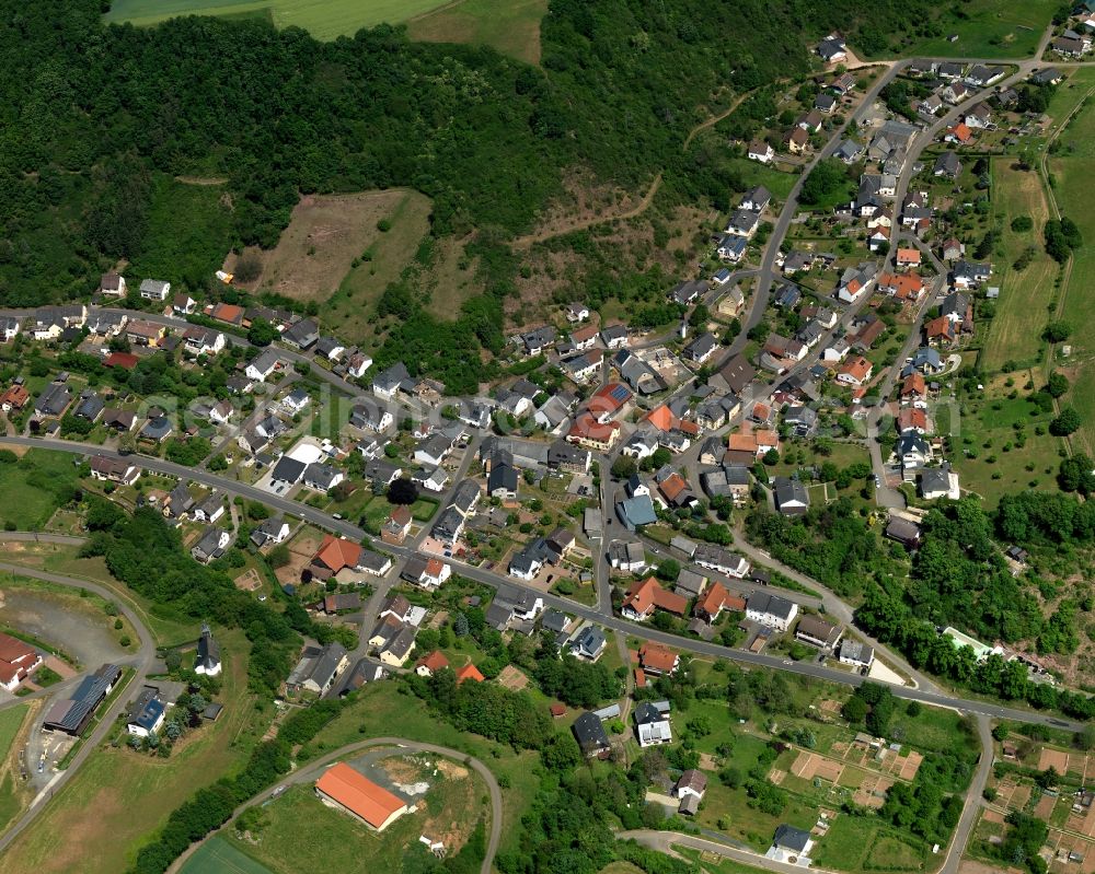 Bärenbach from the bird's eye view: View at Bear Brook in the federal state of Rhineland-Palatinate