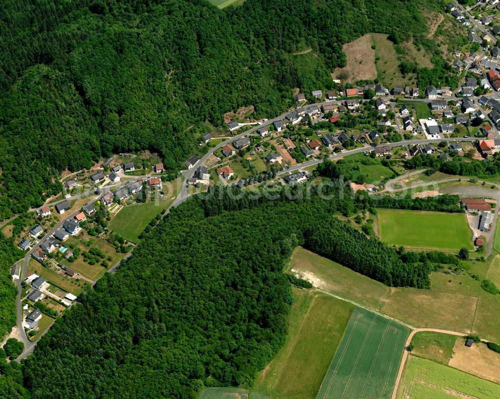 Aerial image Bärenbach - View at Bear Brook in the federal state of Rhineland-Palatinate