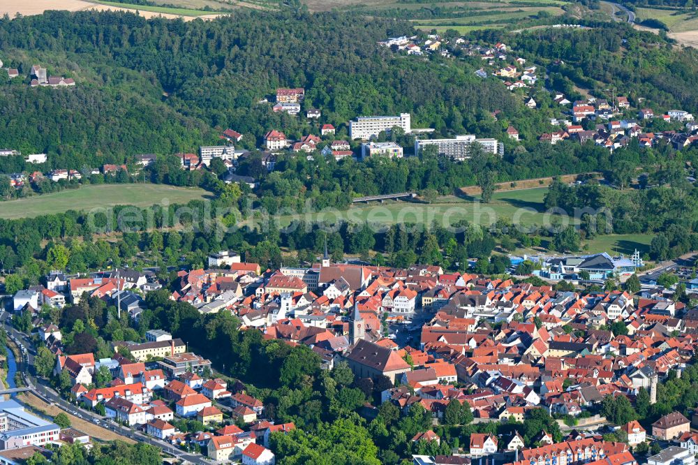 Aerial image Brendlorenzen - Town View of the streets and houses of the residential areas in Brendlorenzen in the state Bavaria, Germany