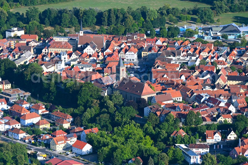 Brendlorenzen from the bird's eye view: Town View of the streets and houses of the residential areas in Brendlorenzen in the state Bavaria, Germany