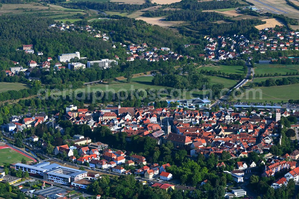 Aerial image Brendlorenzen - Town View of the streets and houses of the residential areas in Brendlorenzen in the state Bavaria, Germany