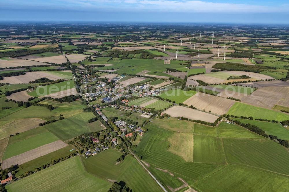 Aerial image Brest - Town view in Brest and Aspe in the municipality Harsefeld in the state Lower Saxony, Germany