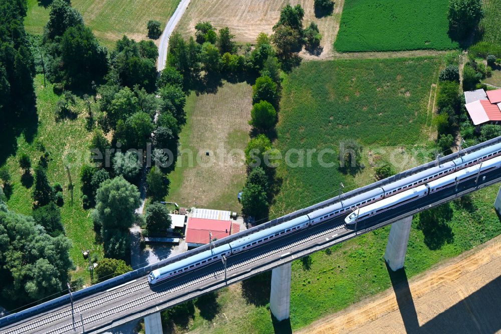 Aerial photograph Bretten - Town View of the streets and houses of the residential areas in Bretten in the state Baden-Wuerttemberg, Germany