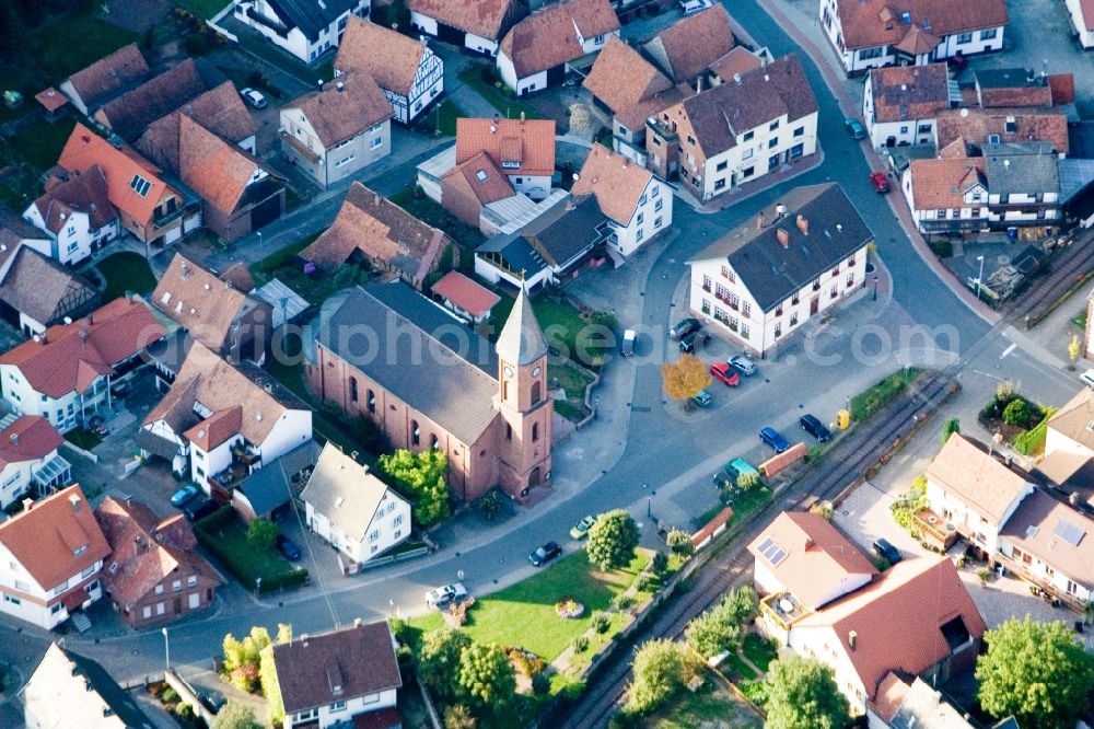 Aerial photograph Bruchweiler-Bärenbach - Town View of the streets and houses of the residential areas in Bruchweiler-Baerenbach in the state Rhineland-Palatinate