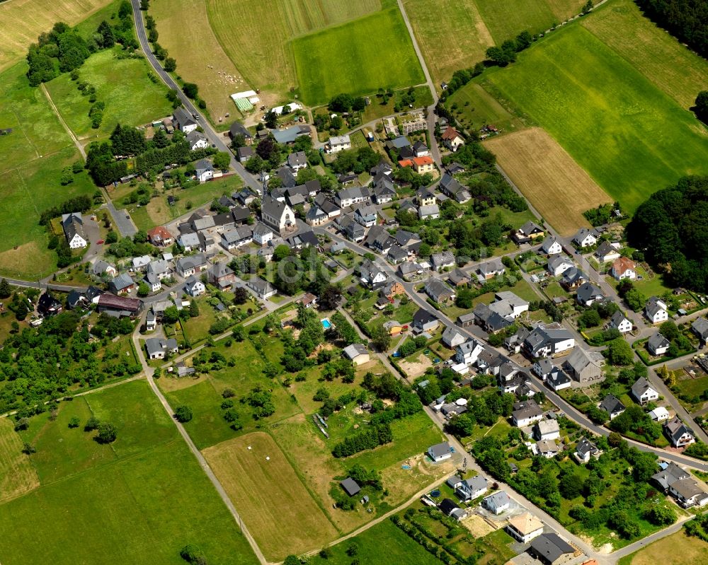 Aerial image Bruschied - View at Bruschied on the L184 in the state of Rhineland-Palatinate