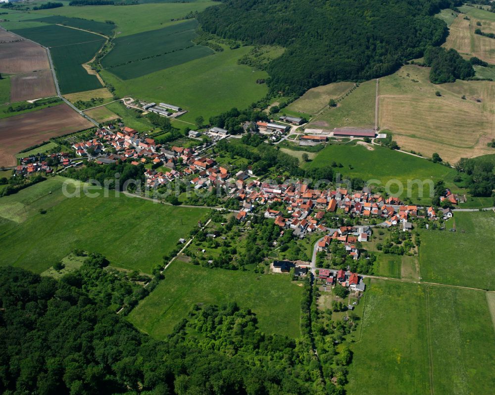 Aerial photograph Buhla - Town View of the streets and houses of the residential areas in Buhla in the state Thuringia, Germany