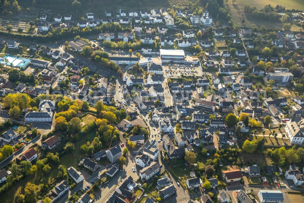 Aerial photograph Burbach - Town View of the streets and houses of the residential areas in Burbach in the state North Rhine-Westphalia, Germany