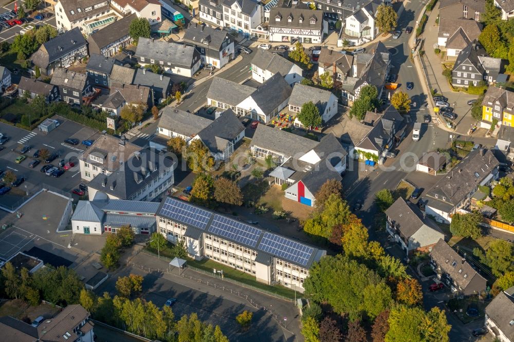 Burbach from above - Town View of the streets and houses of the residential areas in Burbach in the state North Rhine-Westphalia, Germany