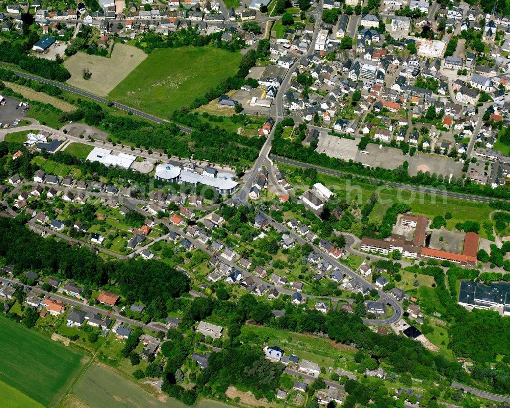 Aerial photograph Burgbirkenfeld - Town View of the streets and houses of the residential areas in Burgbirkenfeld in the state Rhineland-Palatinate, Germany