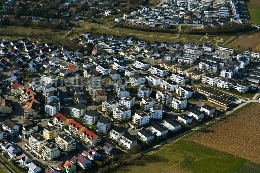 Cappel from above - Town View of the streets and houses of the residential areas in Cappel in the state Baden-Wuerttemberg, Germany