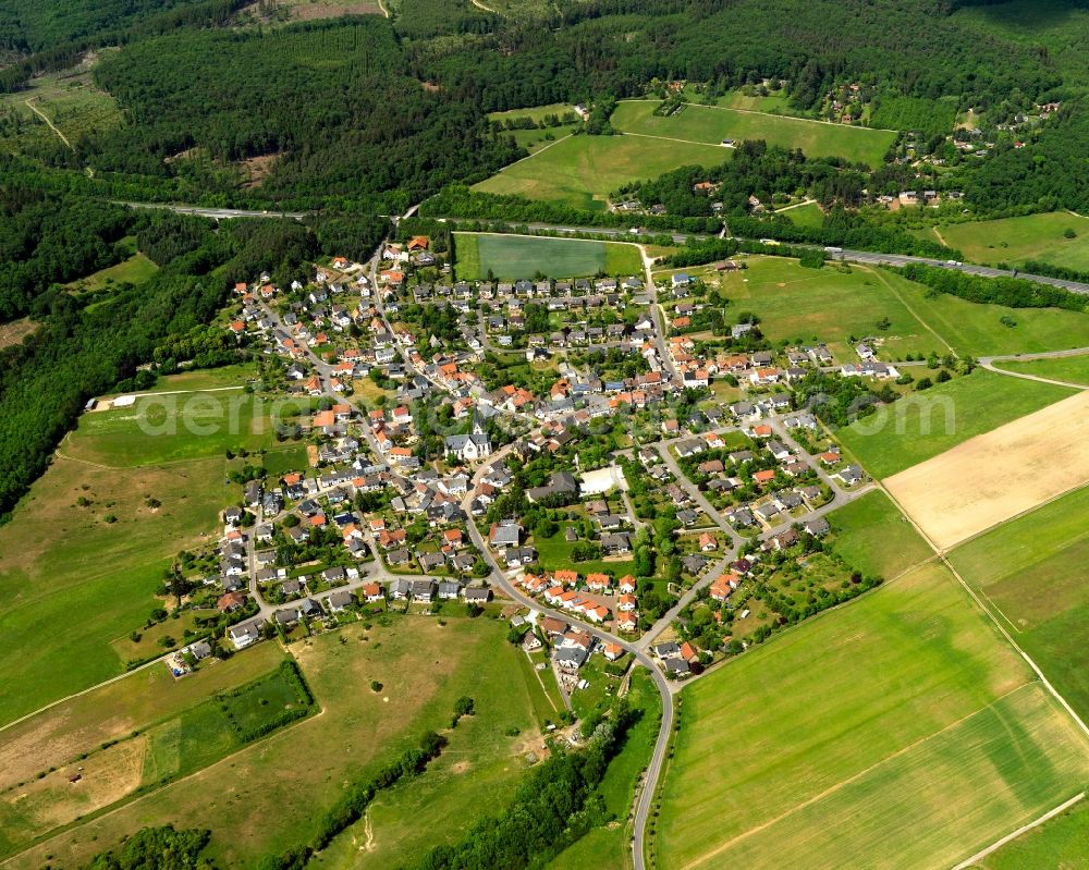 Aerial image Daxweiler - District view of Daxweiler in the state Rhineland-Palatinate