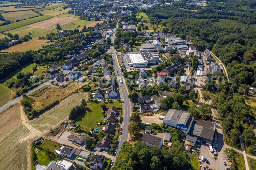 Dellwig from above - Town View of the streets and houses of the residential areas in Dellwig in the state North Rhine-Westphalia, Germany