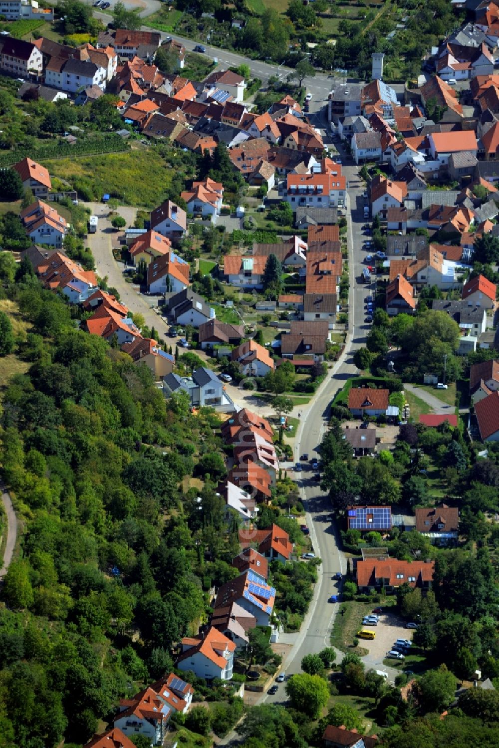 Aerial image Diedesfeld - Town View of the streets and houses of the residential areas of Diedesfeld in the state Rhineland-Palatinate