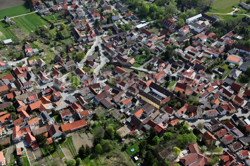 Dittelsheim-Heßloch from the bird's eye view: Townscape of Dittelsheim - Heßloch is a municipality in the district Alzey-Worms in Rhineland-Palatinate