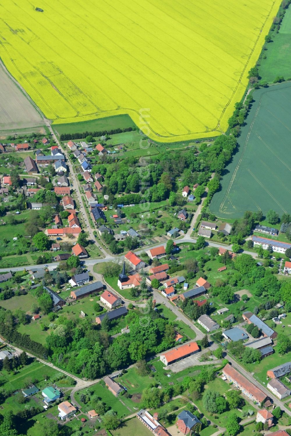 Winkel from above - Town View from the village Winkel in Brandenburg