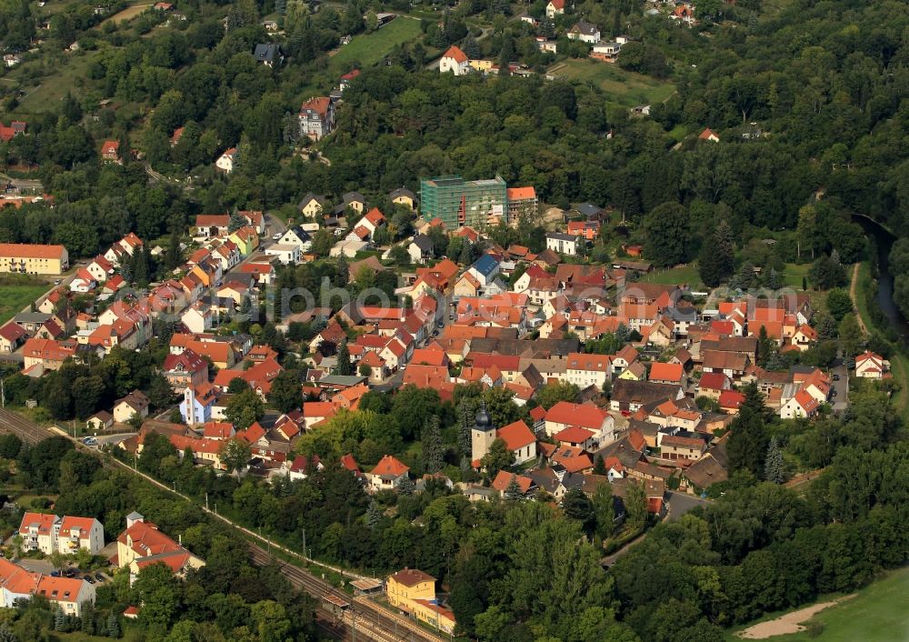 Bischleben from above - Local view of the village Bischleben in Thuringia