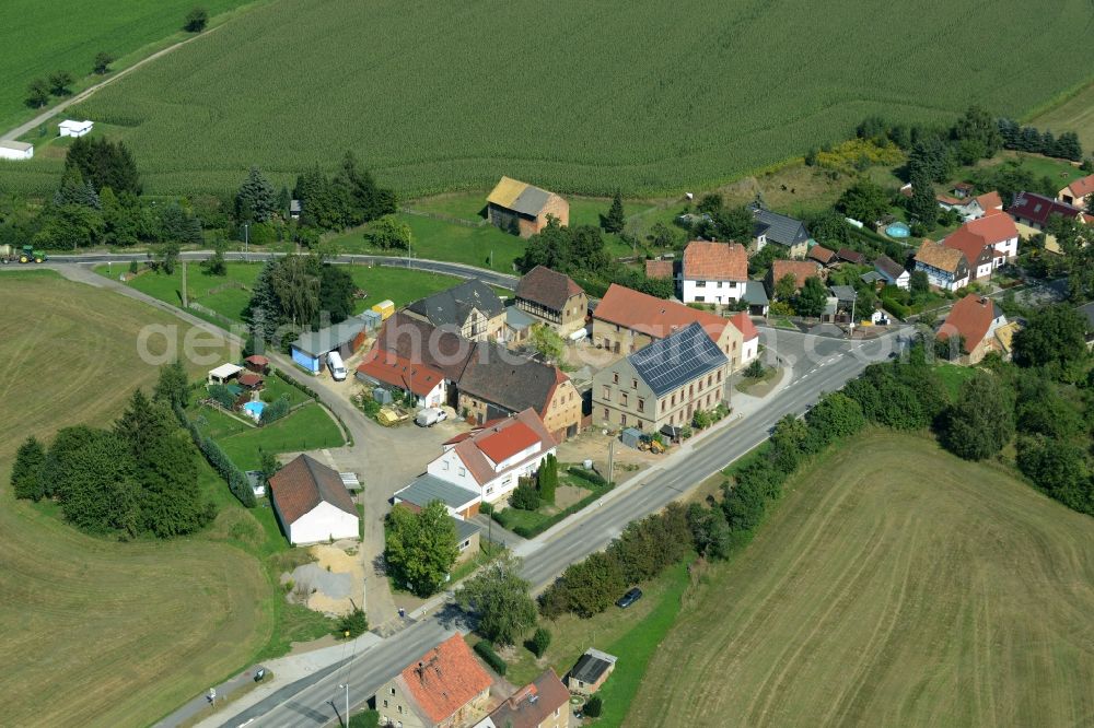 Aerial image Pflug - View of the village of Pflug in the state of Saxony