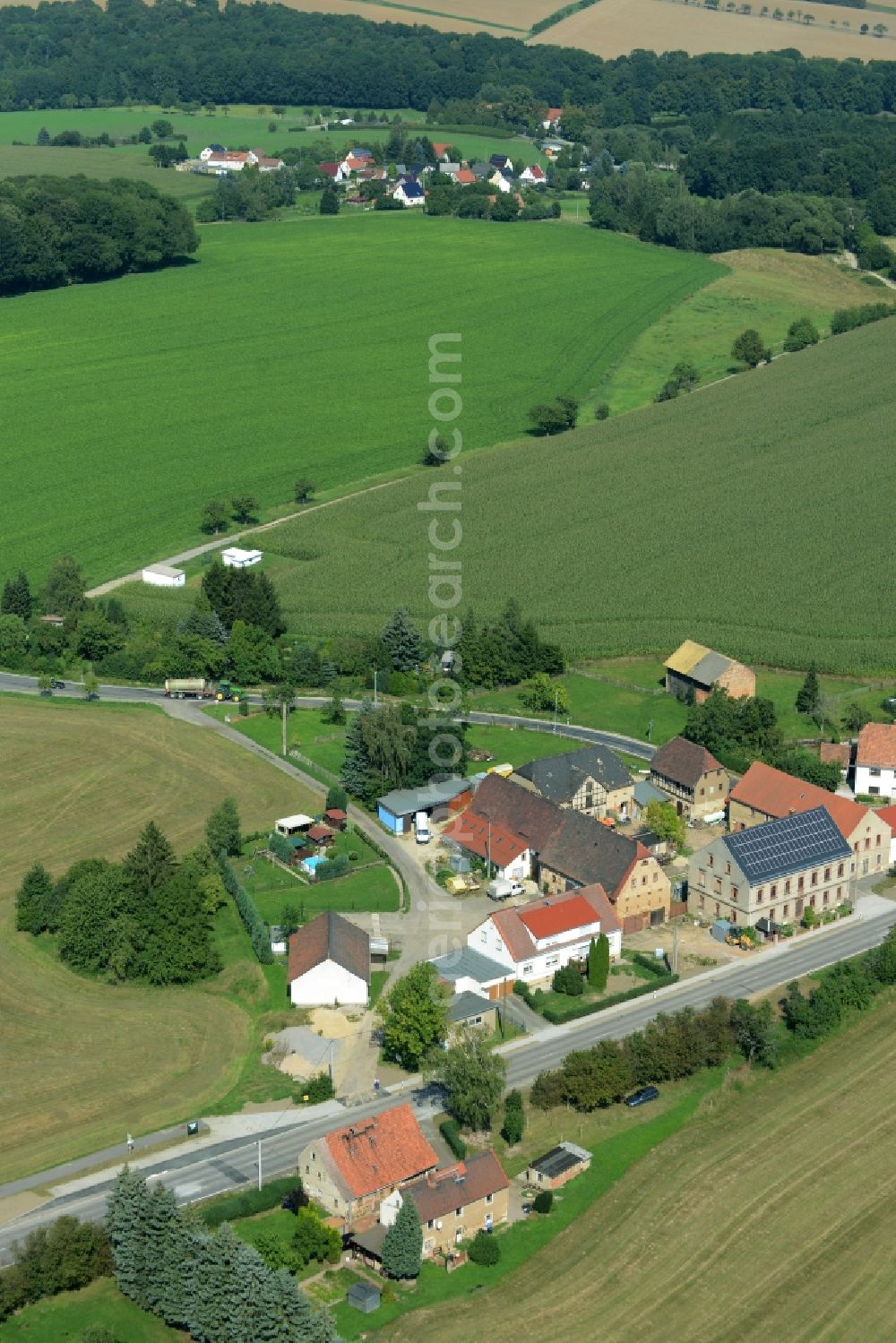 Aerial photograph Pflug - View of the village of Pflug in the state of Saxony