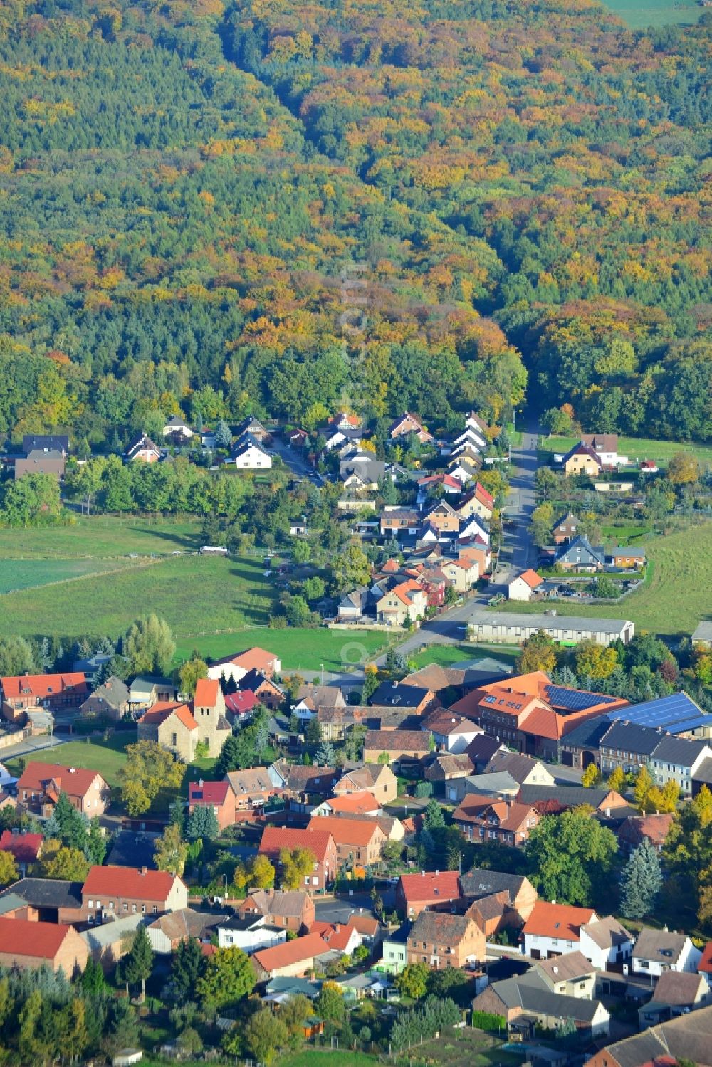 Ivenrode from above - Village view of Ivenrode in Saxony-Anhalt