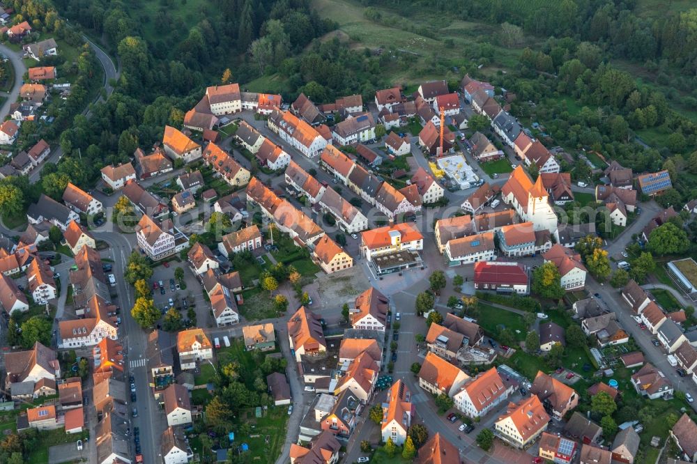 Dornhan from the bird's eye view: Town View of the streets and houses of the residential areas in Dornhan in the state Baden-Wuerttemberg, Germany