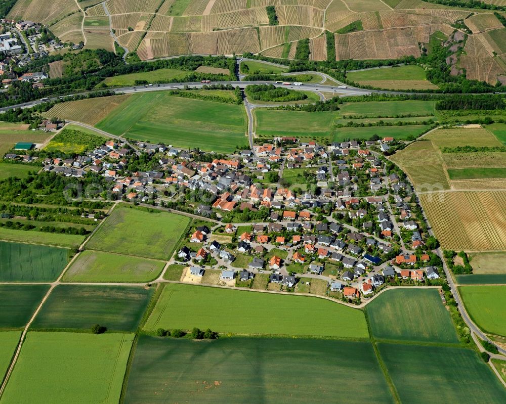 Aerial photograph Dorsheim - District view of Dorsheim in the state Rhineland-Palatinate