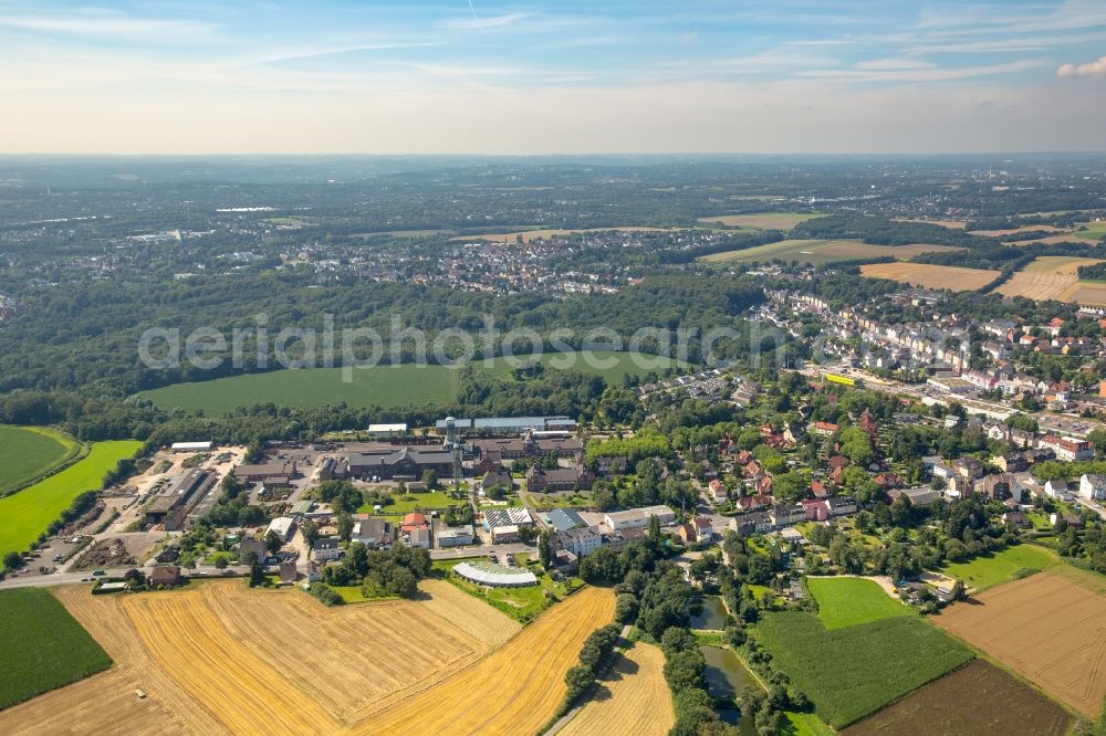 Dortmund from above - Town View of the streets and houses of the residential areas in Dortmund-Boevinghausen in the state North Rhine-Westphalia