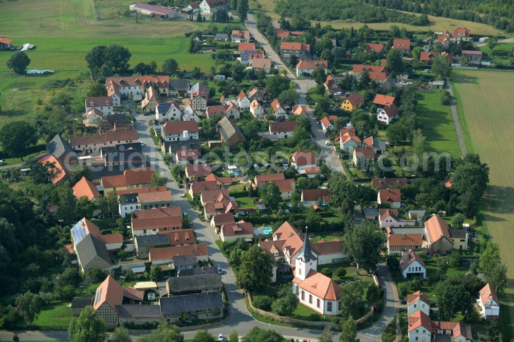 Grosspösna from the bird's eye view: View of Dreiskau-Muckern in the state of Saxony