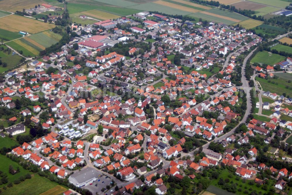 Dürnau from above - Blick auf den Ort Dürnau. Dürnau ist eine Gemeinde im Landkreis Göppingen in Baden-Württemberg. Die Entstehung Dürnaus dürfte in die jüngere Ausbauzeit des 9. bis 13. Jh. fallen. Der Ort wird als Durnon erstmals 1275 im liber decimationis erwähnt. Kontakt: Friedrich Buchmaier, 07164/91010-12, Hauptstr. 16, 73105 Dürnau,