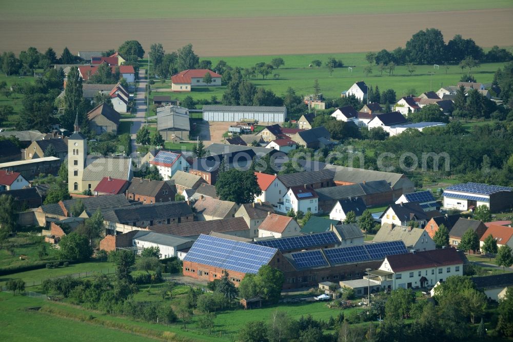 Düssnitz from the bird's eye view: View of Duessnitz in the state of Saxony-Anhalt