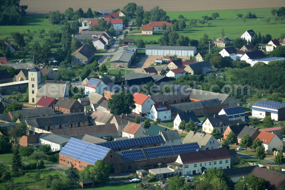 Aerial image Düssnitz - View of Duessnitz in the state of Saxony-Anhalt