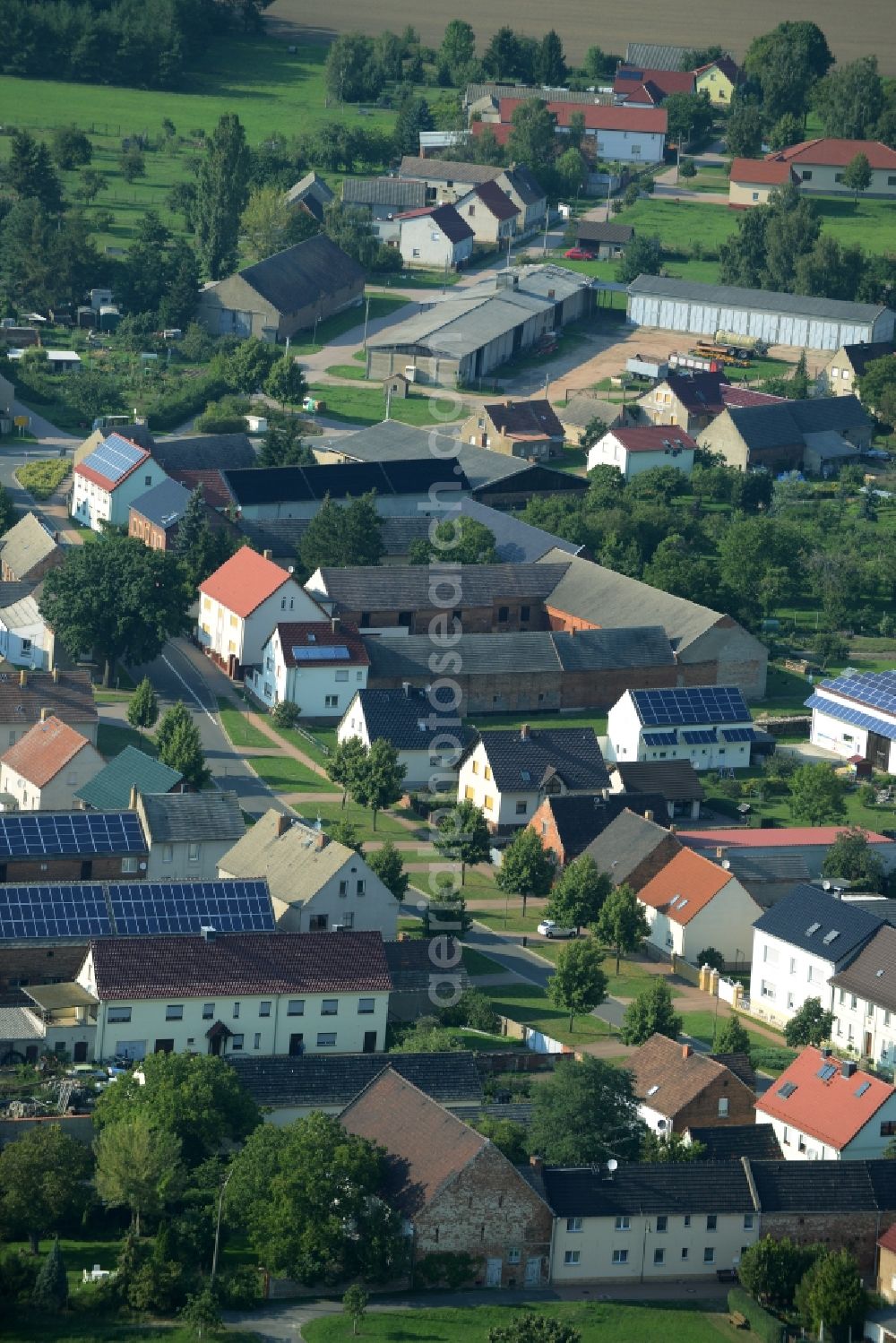 Düssnitz from above - View of Duessnitz in the state of Saxony-Anhalt