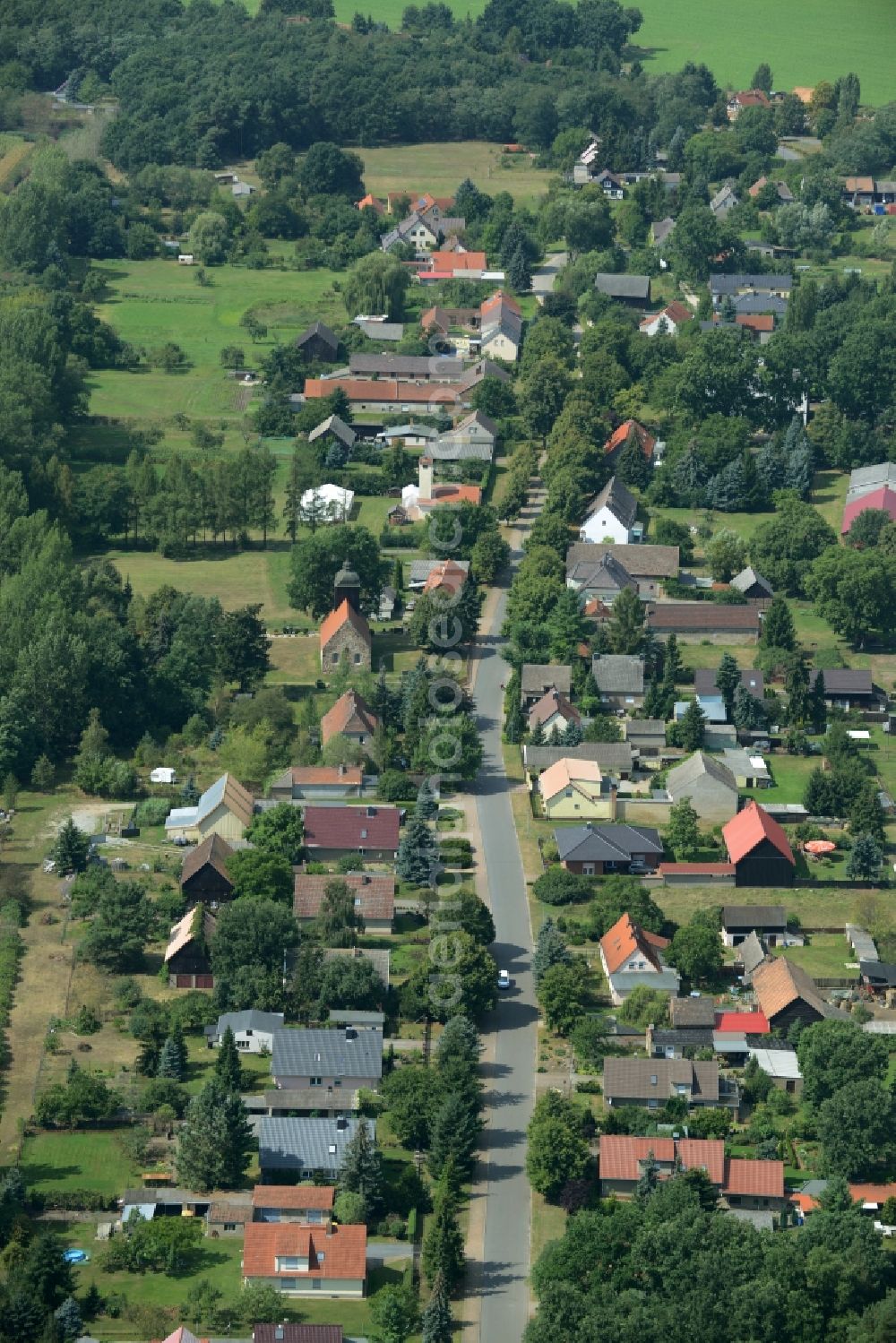 Egsdorf from above - View of Egsdorf in the state of Brandenburg