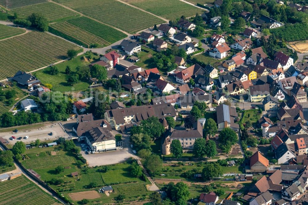 Ehrenkirchen from above - Town View of the streets and houses of the residential areas in Ehrenkirchen in the state Baden-Wuerttemberg, Germany