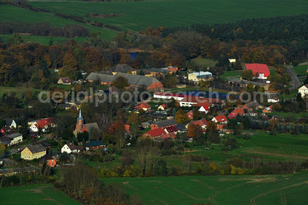 Aerial photograph Friedland Eichhorst - Town view of Eichhorst in Friedland in the state Mecklenburg-West Pomerania