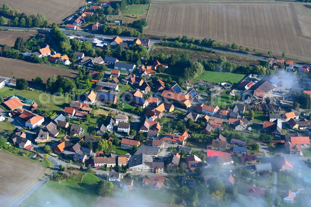 Aerial photograph Eimen - Town View of the streets and houses of the residential areas in Eimen in the state Lower Saxony, Germany