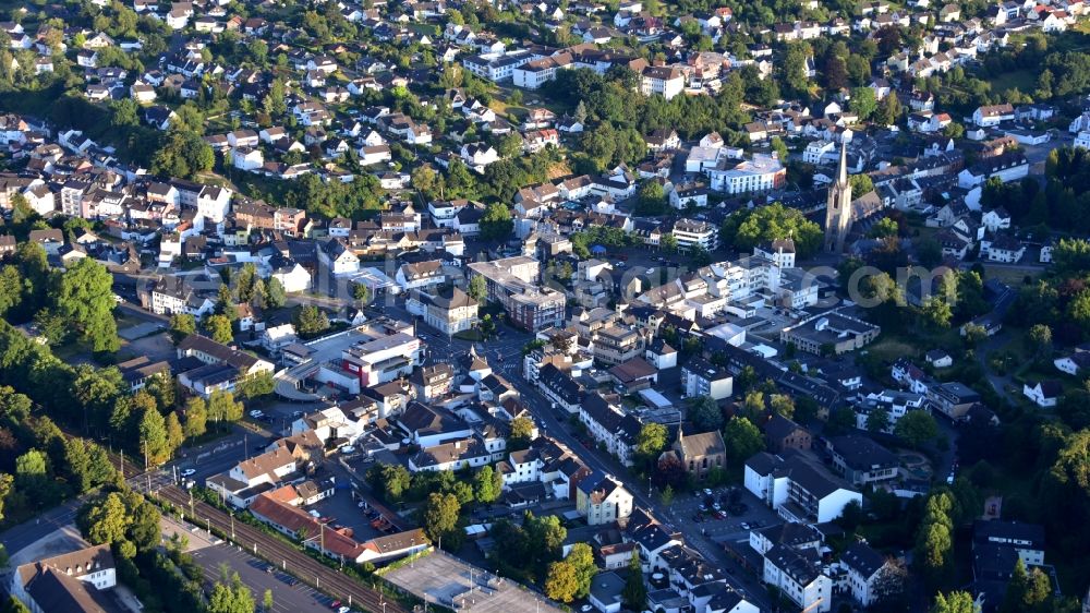 Eitorf from the bird's eye view: Town View of the streets and houses of the residential areas in Eitorf in the state North Rhine-Westphalia, Germany