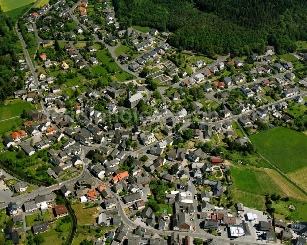 Aerial photograph Ellar - Town View of the streets and houses of the residential areas in Ellar in the state Hesse, Germany