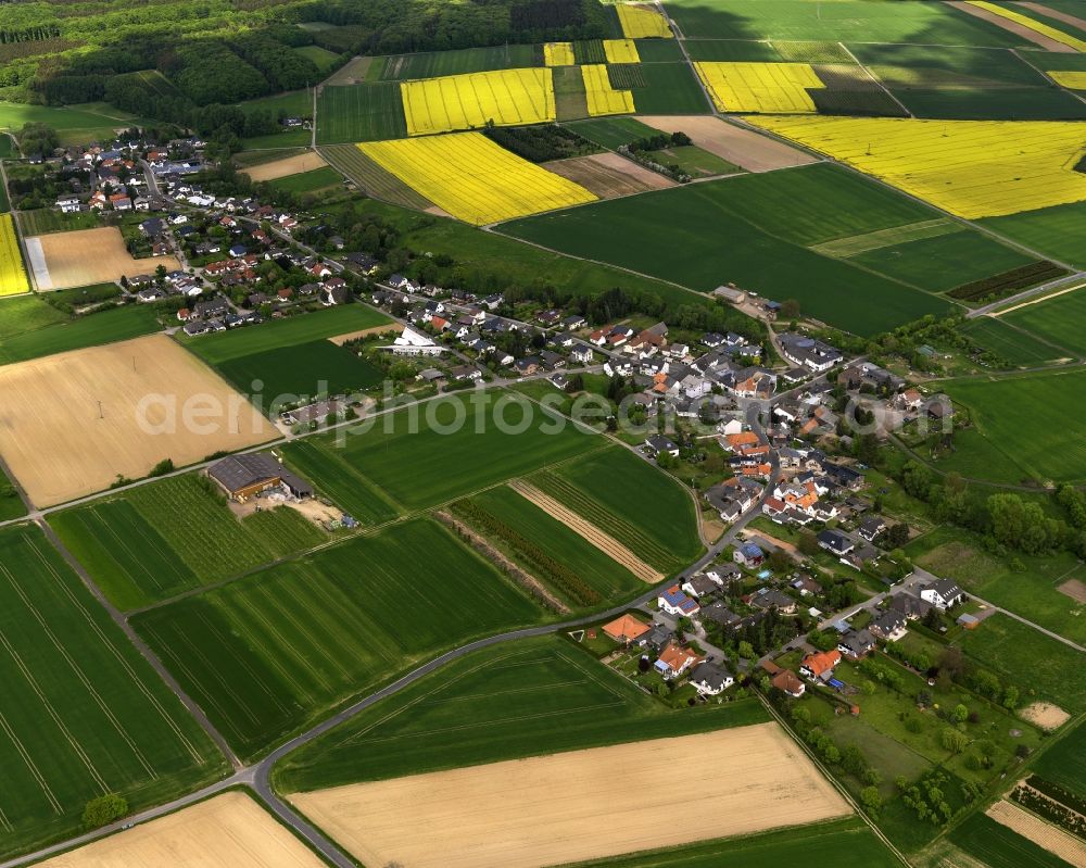 Grafschaft from the bird's eye view: View of the Esche part of the borough of Grafschaft in the state of Rhineland-Palatinate. Esche is characterised and surrounded by agricultural land and fields