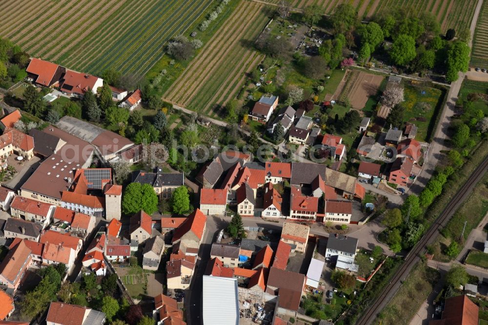 Flörsheim - Dalsheim from above - Townscape Flörsheim-Dalsheim in the state of Rhineland-Palatinate