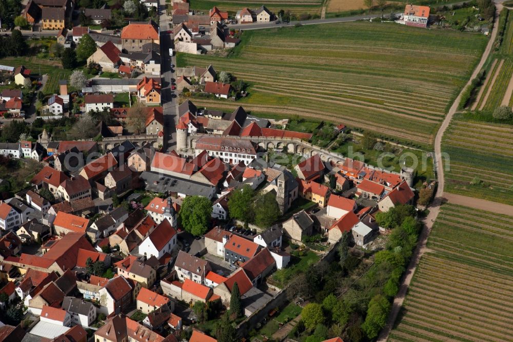 Aerial image Flörsheim - Dalsheim - Townscape Flörsheim-Dalsheim in the state of Rhineland-Palatinate