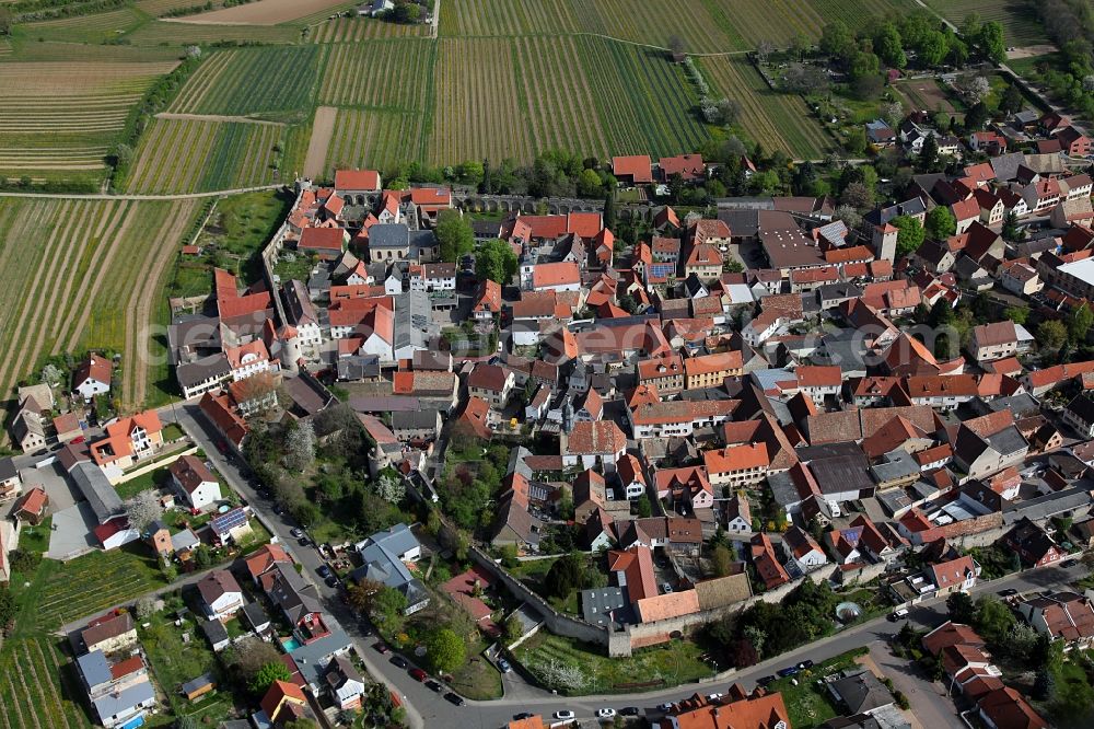 Flörsheim - Dalsheim from above - Townscape Flörsheim-Dalsheim in the state of Rhineland-Palatinate