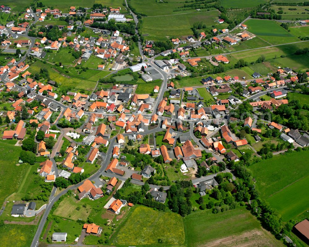 Aerial photograph Freiensteinau - Town View of the streets and houses of the residential areas in Freiensteinau in the state Hesse, Germany