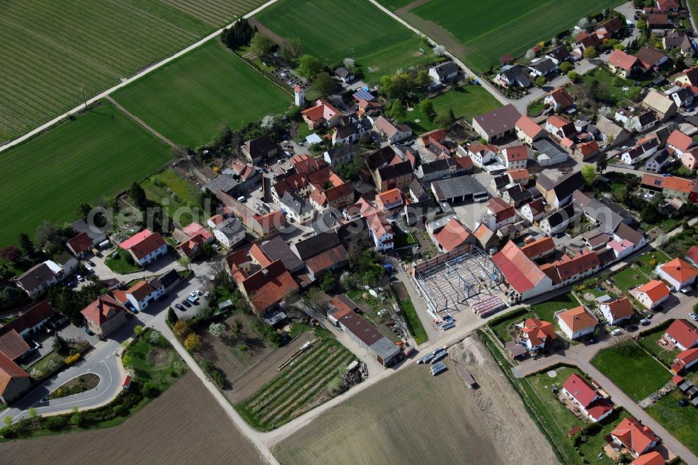 Aerial image Frettenheim - Townscape of Frettenheim is a municipality in the district Alzey-Worms in Rhineland-Palatinate