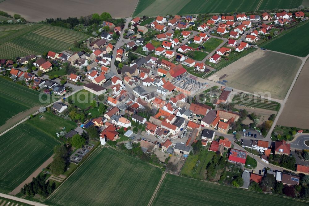 Aerial image Frettenheim - Townscape of Frettenheim is a municipality in the district Alzey-Worms in Rhineland-Palatinate